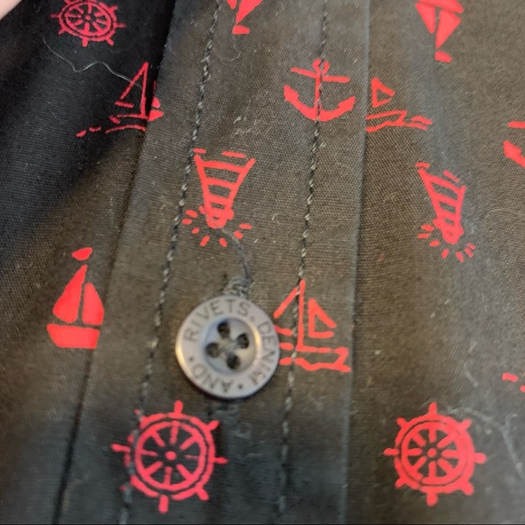 Denim & Rivets XXL Cotton Sleeve Button Up Shirt, un tuck style - Picture 6 of 9